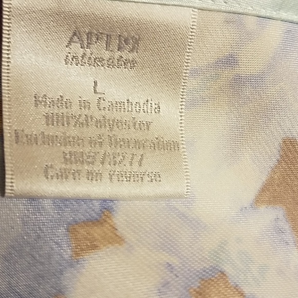 Apt.9 sx Large sequin pastel blue white brown lace - Picture 8 of 8